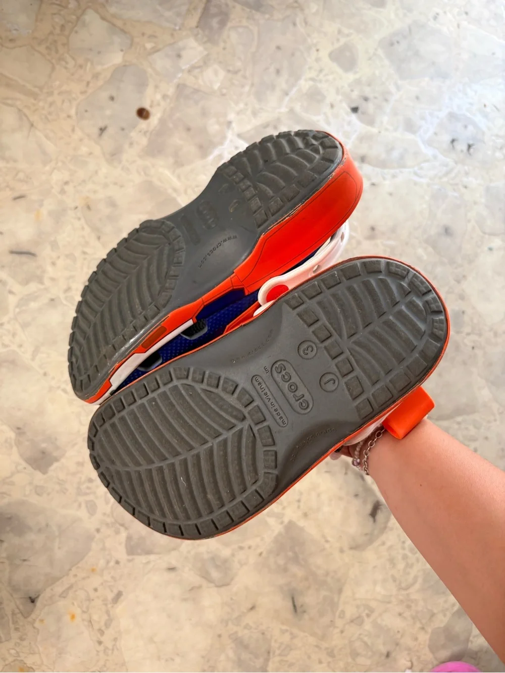 Nerf x Crocs Classic Clogs Blue/Orange – Junior Size 3
